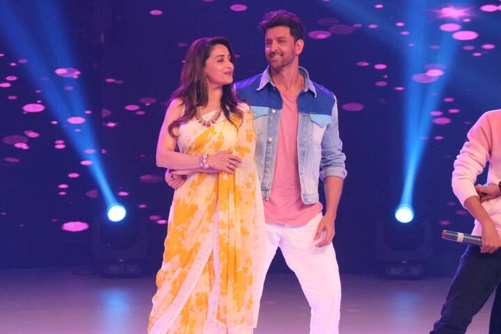 The two dancing sensations of India, Hrithik Roshan and Madhuri Dixit come together on the dance reality show 'Dance Deewane 2' and the first glimpse of the two shaking a leg together is like a dream!