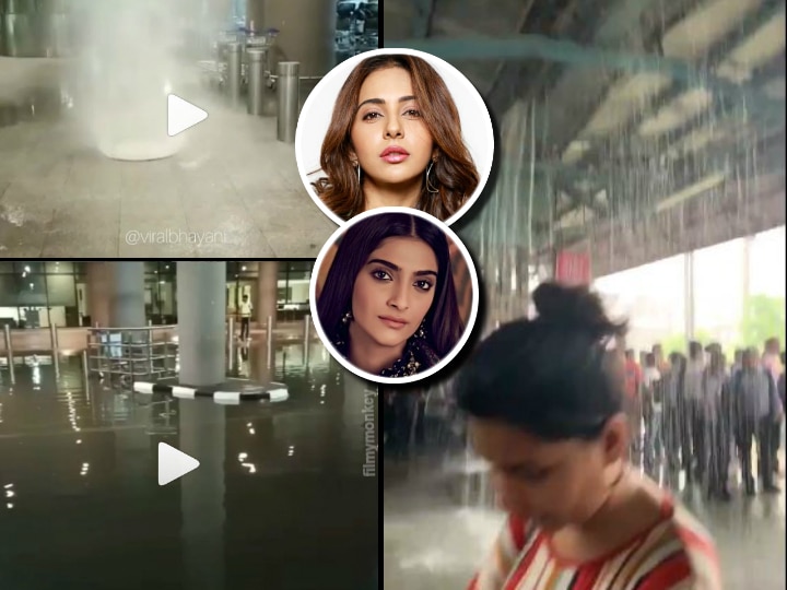 Mumbai Rains: Airport flooded, sonam kapoor inquires if it's open & Rakul Preet Singh replies saying she is stuck! Mumbai Rains: Rakul Preet Singh Stuck At The Flooded Airport, Sonam Kapoor Enquires If It's Open!