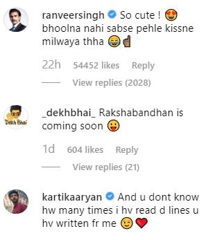 Ranveer Singh Takes Credit For Introducing Sara Ali Khan & Kartik Aaryan To Each Other, Leaves A Cute Comment On Her Post!