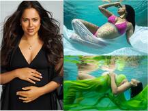 PICS: Pregnant Sameera Reddy Flaunts Bare Baby Bump In Her STUNNING Underwater Maternity Photoshoot