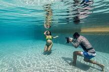 PICS: Pregnant Sameera Reddy Flaunts Bare Baby Bump In Her STUNNING Underwater Maternity Photoshoot