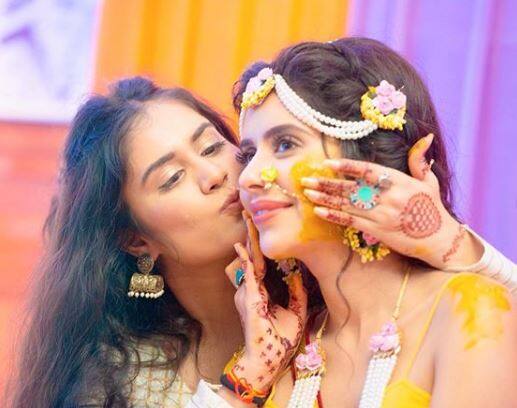 Charu with sister Chintan Asopa