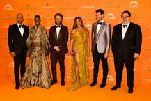 PHOTOS: POP QUEEN Beyoncé Knowles Makes A Daring Yellow Carpet Appearance In A Gold Gown With A VERY Revealing Thigh-High Slit At London\'s Premiere Of The Lion King!