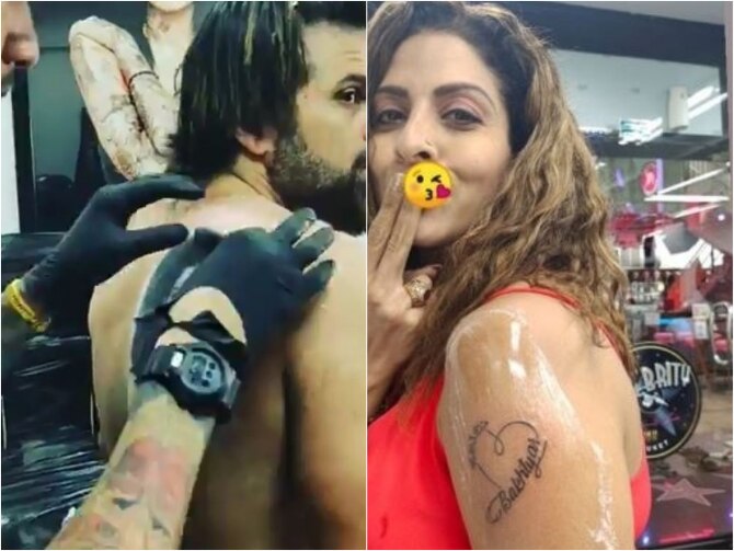 PICS & VIDEO: TV Actor Bakhtyar Irani Gets Wife Tannaz's Full Face INKED On  His Back,