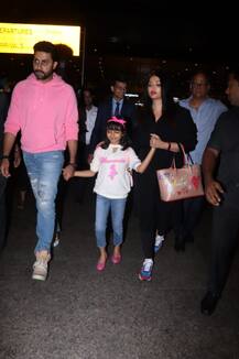 VACATION OVER! Abhishek Bachchan- Aishwarya Rai Arrive in Mumbai With Daughter Aaradhya From New York!