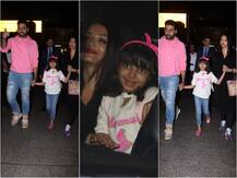 VACATION OVER! Abhishek Bachchan- Aishwarya Rai Arrive in Mumbai With Daughter Aaradhya From New York!