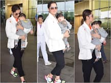 PHOTOS: Sania Mirza Carrying Her Sleepy BABY BOY Izhaan Mirza Malik At The Airport  Is a Sight To Behold!