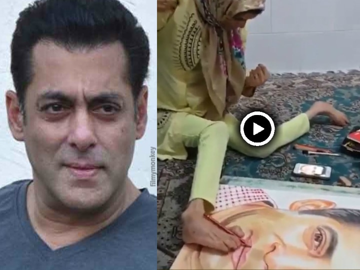 Salman Khan's differently-abled fan girl paints him with her foot! Actor says 