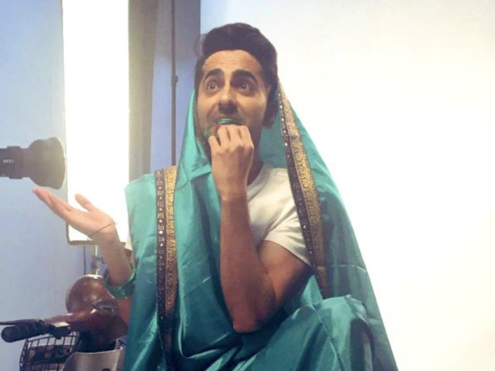 Here's Ayushmann Khurrana's humorous take on #SareeTwitter trend! See Picture Inside! PIC: Here's Ayushmann Khurrana's Humorous Take On #SareeTwitter Trend!