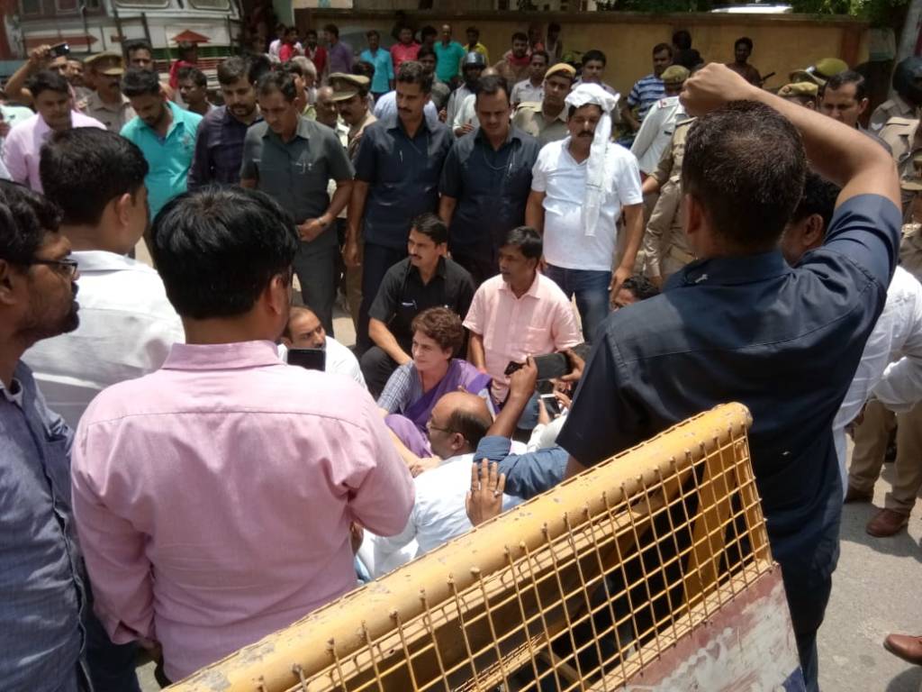 Sonbhadra Firing: Police Detains Priyanka Gandhi In Narayanpur On Her Way To Incident Site