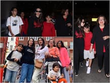 PHOTOS: Karisma Kapoor Returns Back From London Vacataion With Kids Samaira, Kiaan & Mom Babita Kapoor!