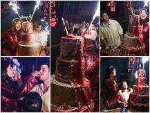 IN PICS: Priyanka Chopra Cuts Massive, Five-Tier RED & GOLD Birthday Cake As She Celebrates With Hubby Nick Jonas & Sister Parineeti in Maimi!