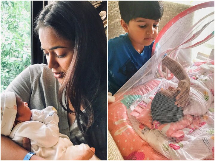 Sameera Reddy Shares ADORABLE PIC Of Son Hans Varde With His Little NEWBORN Sister 'Love At First Sight'- Sameera Reddy Shares ADORABLE PIC Of Son Hans Varde With His NEWBORN Sister