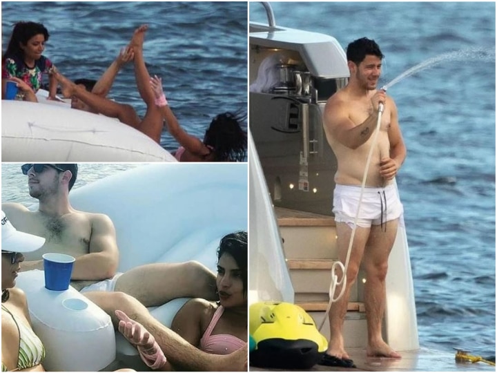 Nick Jonas Playfully Pushes Wife Priyanka Chopra Into The ocean In Miami During Her 37th Birthday Celebration On A Luxury Yacht! Watch: Nick Jonas Playfully Pushes Wife Priyanka Chopra Into The ocean In Miami During Her 37th Birthday Celebration On A Luxury Yacht!