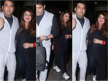 PHOTOS: Kapil Sharma\'s Wife Ginni Chatrath FLAUNTS BABY BUMP & PREGNANCY GLOW At The Airport As The Couple Leave For Their Baby-moon!