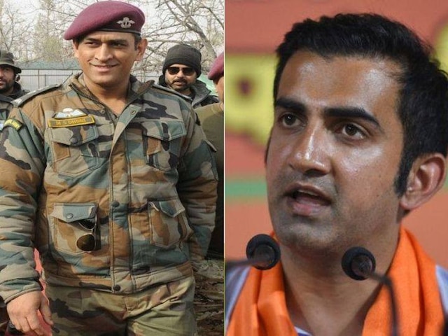 Kargil Shikhar Sammelan: Gambhir Lauds Dhoni For Doning Army Uniform, Serving With Parachute Regiment in Kashmir Kargil Shikhar Sammelan: Gambhir Lauds Dhoni For Doning Army Uniform, Serving With Parachute Regiment in Kashmir