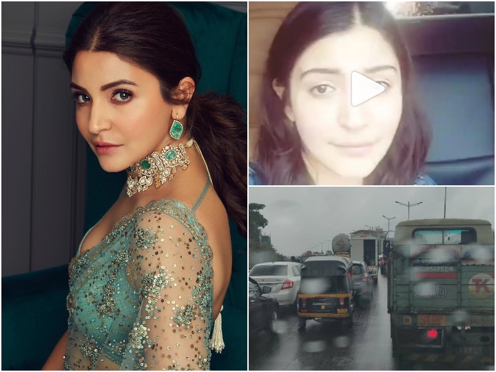 Mumbai Rains: Anushka Sharma's Funny Reaction On Being Stuck In Traffic WATCH: Anushka Sharma's Funny Reaction On Being Stuck In Traffic