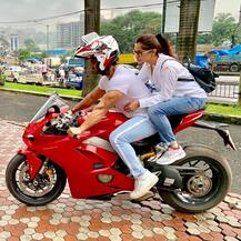 Too CUTE! Dipika Kakar Enjoys Her FIRST Ride With Husband Shoaib Ibrahim On His Bike (See PICS)