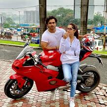 Too CUTE! Dipika Kakar Enjoys Her FIRST Ride With Husband Shoaib Ibrahim On His Bike (See PICS)