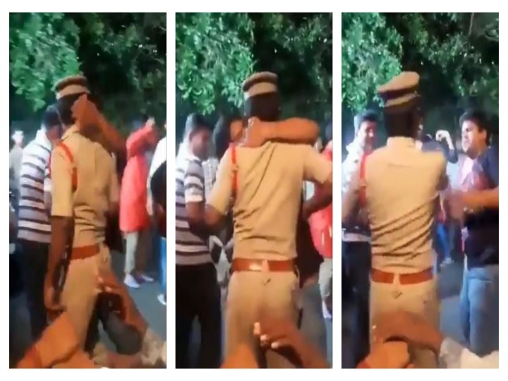 WATCH: Drunk Man Hugs, Kisses Hyderabad Cop On Duty; Gets Arrested WATCH VIDEO: Drunk Man Hugs, Kisses Hyderabad Cop On Duty; Gets Arrested