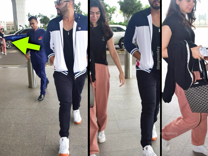 Pics-Video: Arjun Kapoor waits for half sister Khushi Kapoor to enter airport together as he flies off with uncle Sanjay Kapoor and cousin Mohit Marwah at the airport! Arjun Kapoor Waits For Half Sister Khushi Kapoor To Enter Airport Together, Duo Flies Off With Uncle Sanjay Kapoor & Cousin Mohit Marwah! Pics-VIDEO Inside!
