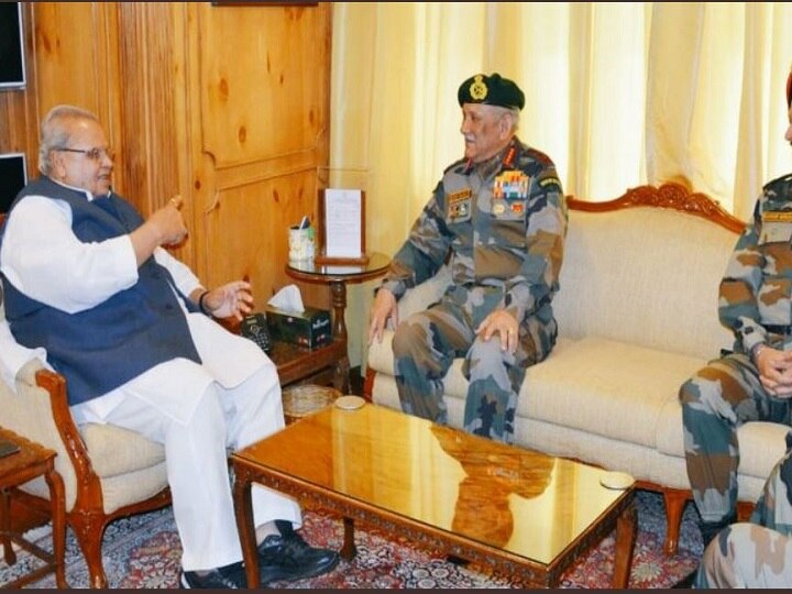 Army Chief Meets Jammu & Kashmir Governor; Assembly Polls Talk Intensifies Army Chief Meets Jammu & Kashmir Governor; Assembly Polls Talk Intensifies