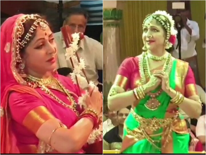 Hariyali Teej: BJP MP Hema Malini Graceful Dance At Sri Radha Raman Temple In Vrindavan PICS & VIDEOS: BJP MP Hema Malini's Graceful Dance At Sri Radha Raman Temple In Vrindavan On The Occasion Of Hariyali Teej!