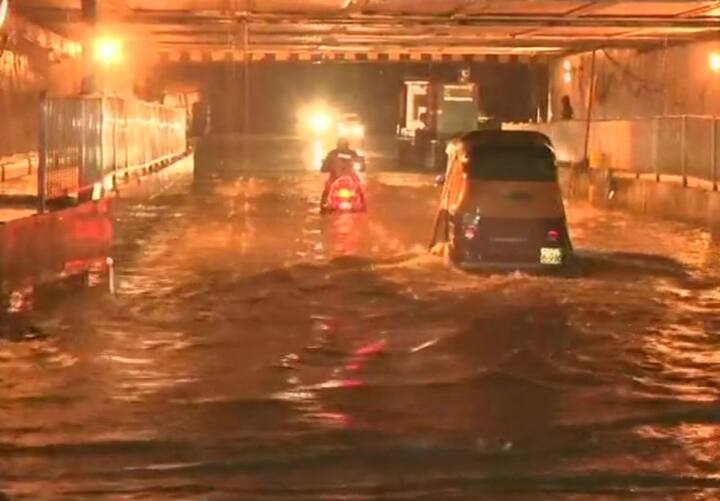 Water-logging in Milan Subway of Santa Cruz area following heavy rainfall. (ANI)
