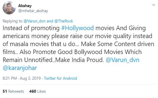 Go To Bed'- Varun Dhawan HITS Back At Troll Who Called Out Actor For Promoting Dwayne Johnson's 'Hobbs & Shaw