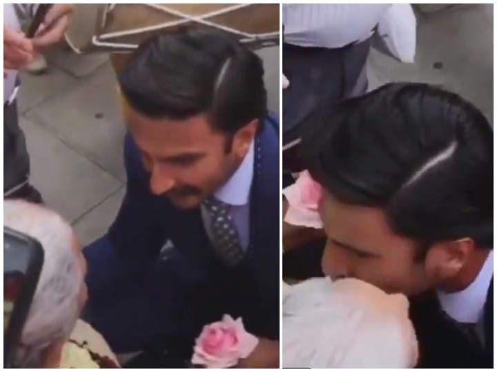 Ranveer Singh Gives Rose To Lady In Wheelchair, Gets Peck On Cheek! Watch Video! VIRAL VIDEO: Ranveer Singh Gives Rose To Lady In Wheelchair, Gets Peck On Cheek!