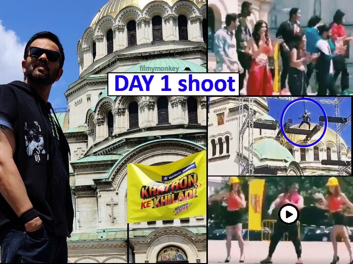 'Khatron Ke Khiladi 10' shoot Day 1 PICS-VIDEOS: Host Rohit Shetty kick starts shooting, Karan Patel shakes a leg, Dharmesh Sir dances during daredevil stunt! 'Khatron Ke Khiladi 10' Day 1 Leaked PICS-VIDEOS: Host Rohit Shetty Begins Shooting, Dharmesh Sir Dances During Daredevil Stunt!