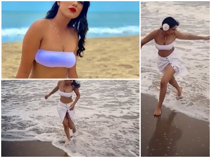 TV Actress Nia Sharma Is Too Hot To Handle In A White Bandeau Bikini, Button-Down Skirt And Bold Red Lips While Posing By The Sea In Pondicherry!  PICS & VIDEO: TV Actress Nia Sharma Is Too Hot To Handle In A White Bandeau Bikini, Button-Down Skirt And Bold Red Lips!