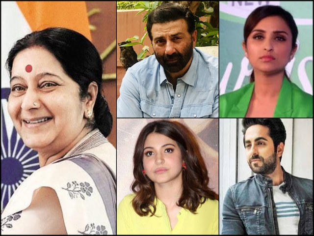 RIP Sushma Swaraj: Ayushmann Khurrana, Parineeti Chopra, Anushka Sharma & Other B'wood Celebs Mourn Her Death Sushma Swaraj death: Suuny Deol, Shabana Azmi, Javed Akhtar & Other Bollywood Celebs express condolence