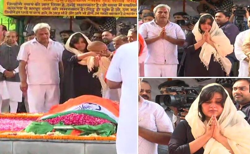 Sushma Swaraj Laid To Rest With Full State Honours, Daughter Bansuri Performs Her Last Rites