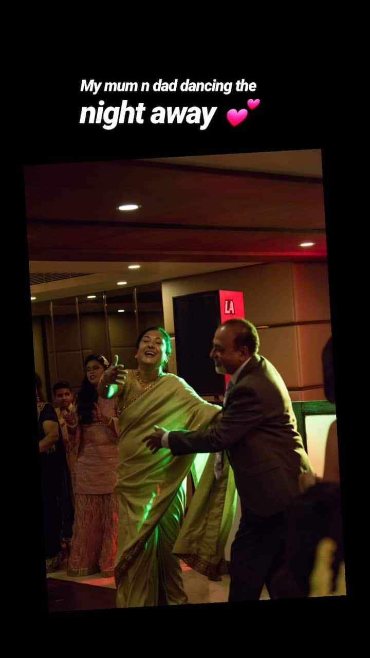 ‘’My parents danced to Yeh Chand Sa Roshan Chehra ('Kashmir Ki Kali'), for which they had rehearsed for almost a month. They didn’t even know the lyrics properly, since they hardly speak in Hindi, but they worked really hard,” Tina told Times Of India.