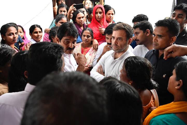 His first stop was in Malappuram district. 