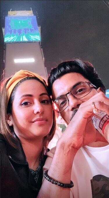 PICS & VIDEOS: Ahead Of Independence Day Celebration Hina Khan Get Romantic With Boyfriend Rocky Jaiswal In New York!