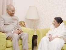 PICS: President Ram Nath Kovind Meets Lata Mangeshkar At Her Residence