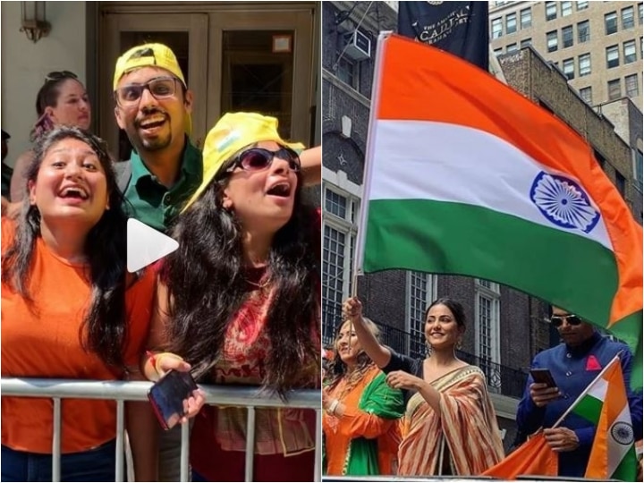 Hina Khan FANS Shouts Her Name As She Represents India At The Independence Day Parade In New York WATCH: Hina Khan's FANS Go CRAZY Cheering For The TV Actress As She Represents India At The Independence Day Parade In New York