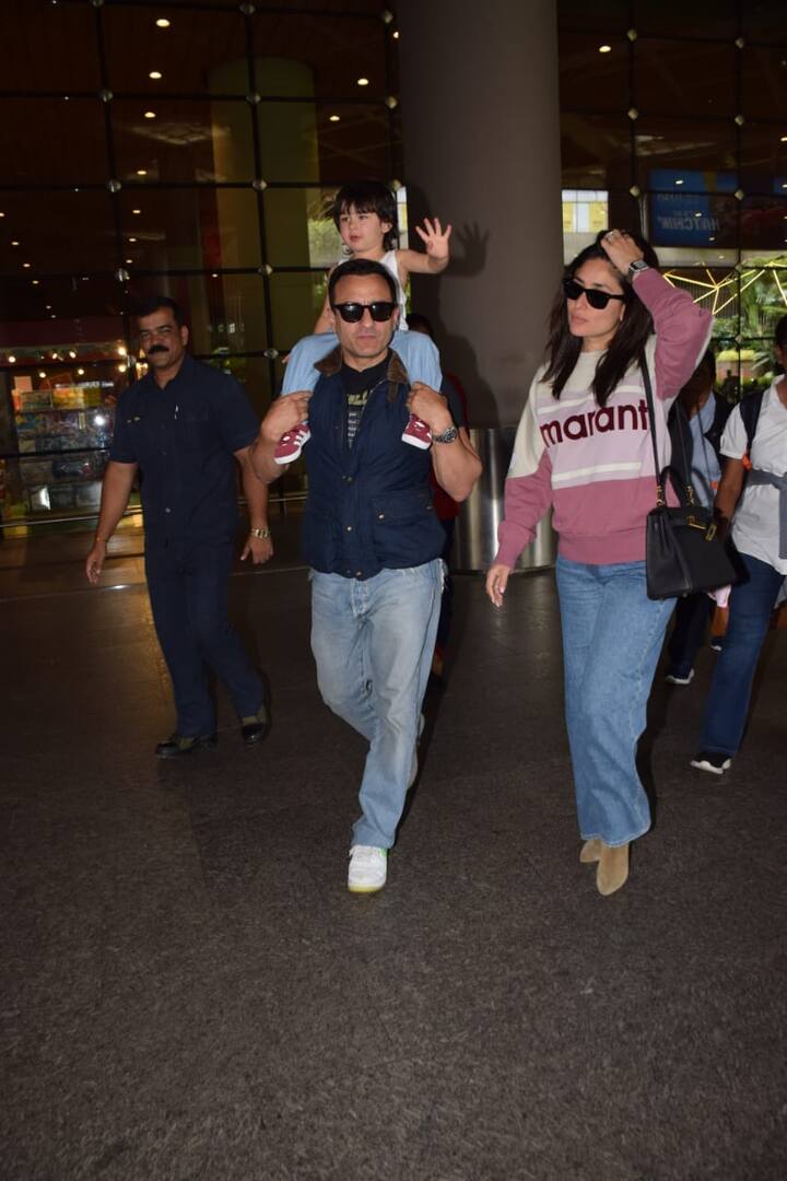 The trio arrived on the Mumbai airport in style