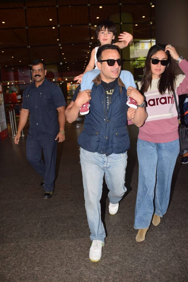 While Kareena shuffled between London and Mumbai, Saif and Taimur came back to the Bay after a long stay abroad. 
