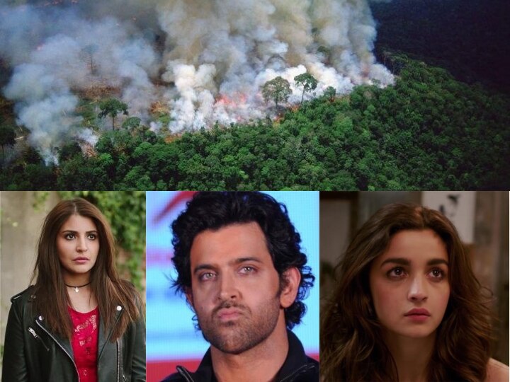 Amazon Rainforest Fire: Alia Bhatt, Hrithik Roshan, Anushka Sharma, Arjun Kapoor & Other Bollywood Celebs Concerned Over Amazon forest blaze Amazon Rainforest Blaze: Alia Bhatt, Hrithik Roshan, Anushka Sharma, Arjun Kapoor & Other Bollywood Celebs Concerned Over The Raging Fire