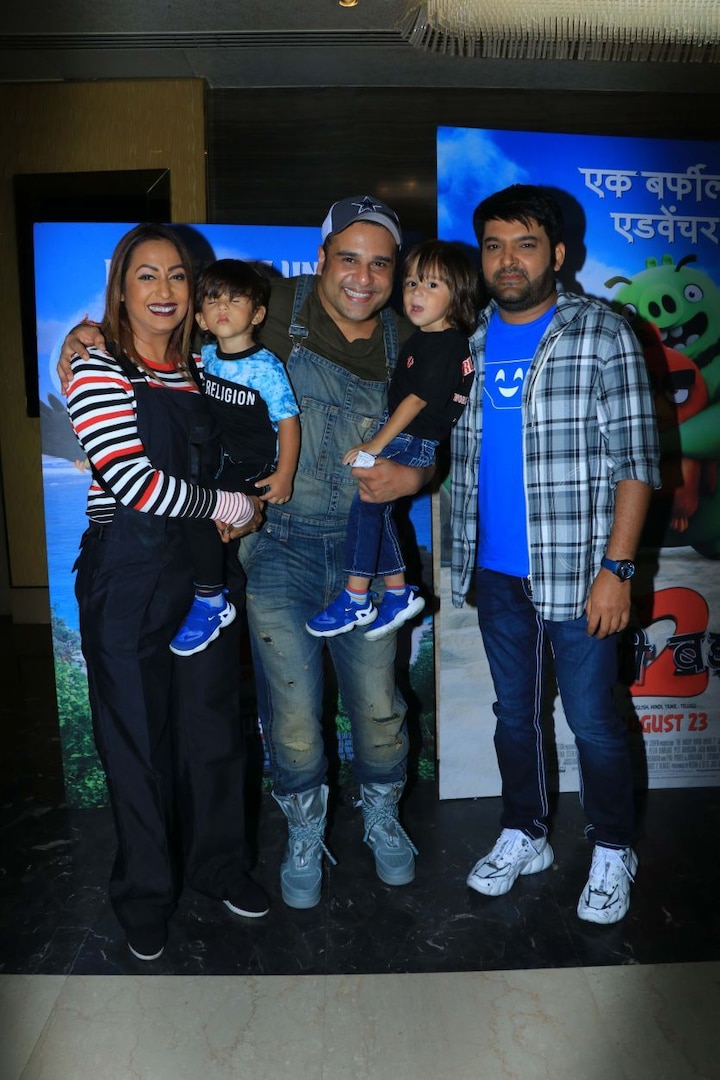 Krushna Abhishek too attended the screening with wife Kashmera and their twin sons