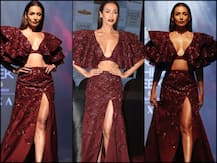 Lakme Fashion Week 2019: Malaika Arora Redefines HOTNESS In Her Maroon High-slit Gown (See PICS)