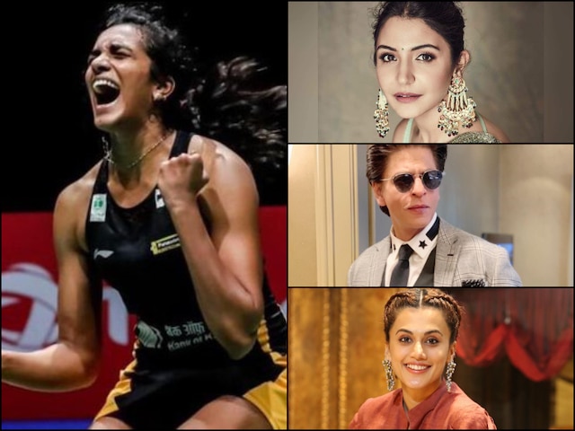 SRK, Taapsee Pannu, Anushka Sharma & Other B'wood Celebs Congratulate World Champion P.V. Sindhu Shah Rukh Khan, Taapsee Pannu Congratulate World Champion P.V. Sindhu On Her BWF World Championships Win