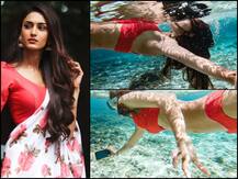 PICS: ‘Kasautii 2’ Actress Erica Fernandes Channels Her Inner Mermaid; Dons Red Bikini As She Frolics In Water