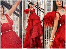 Aishwarya Rai Bachchan Looks Like An Enchantress Posing In Red Gown With A Floor-Sweeping Trail For Magazine Cover!