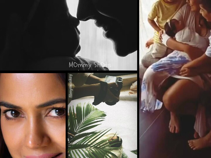 Sameera Reddy gets photo shoot done for her 1 month old newborn baby girl daughter Nyra Varde turning her into a white flower Sameera Reddy's Newborn Baby Girl Nyra Varde Turns Into A Flower In Her 1st Photo Shoot, Mommy Gets Son Hans Captured Too!