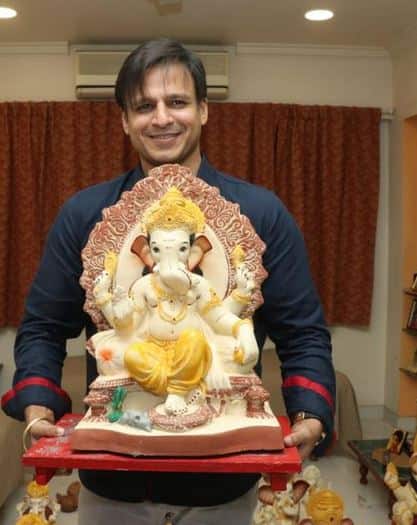 A picture of Vivek Oberoi’s Ganpati idol is doing the rounds on social media. Check it out (PIC Credit- Instagram)