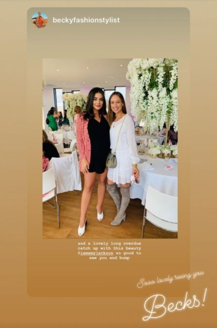 PICS: Pregnant Amy Jackson Flaunts Huge Baby Bump At A Friend's Baby Shower!